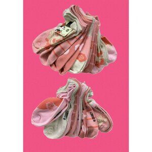 Disney Pink Assorted Minnie Mouse Graphic Collection No-Show Socks-10 Pk